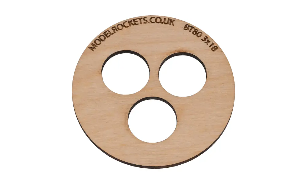2x BT80 (65mm) 3x18mm centering ring (3mm plywood), Other product options: BT80 3x18mm model rocketry