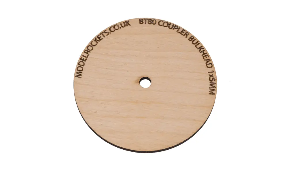 2x mamparo acoplador BT80 de 65 mm con orificio central de 5 mm (madera contrachapada de 3 mm), Opciones de producto: Acoplador de mamparo BT80 con orificio central de 5 mm