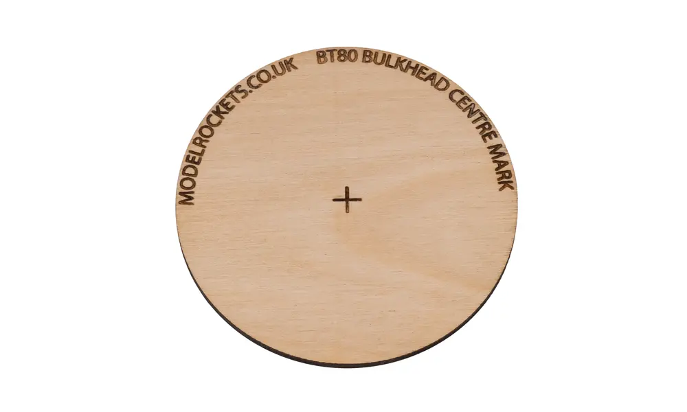 2x BT80 65mm bulkhead with centre mark (3mm plywood), Other product options: BT80 coupler centre mark model rocketry