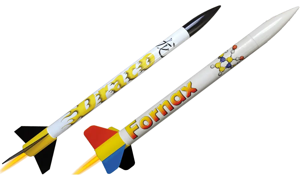 Klima Draco and Fornax twin pack model rocket kit -Quick and Easy Range- Great quality set, easy to build and fly! model rocketry