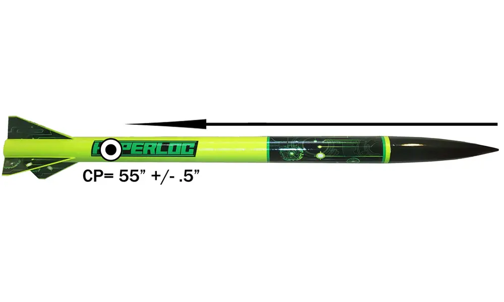 Hyperloc 835 model rocket kit 4", 3 image model rocketry