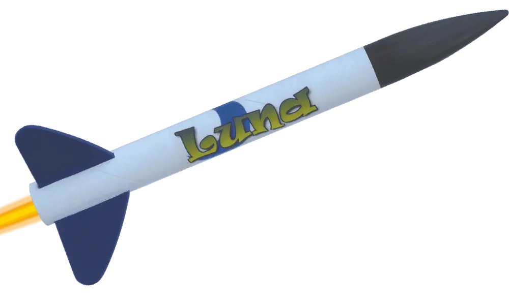 Klima Luna model rocket kit - Great quality set, easy to build and fly! model rocketry