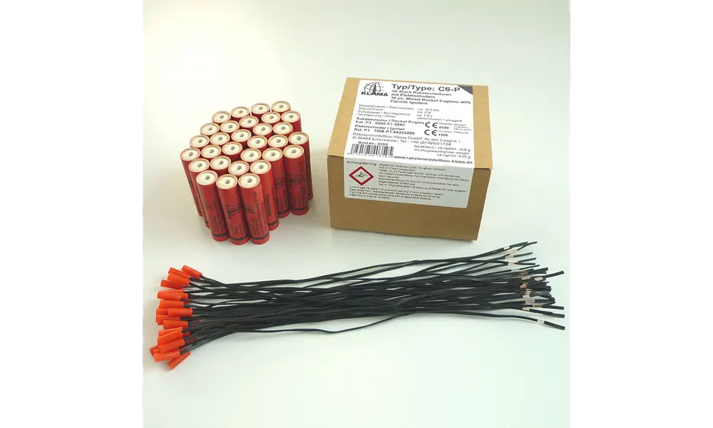 Klima C6-P Team pack včetně elektronických zapalovačů (30 kusů) raketových motorů motorů hromadně