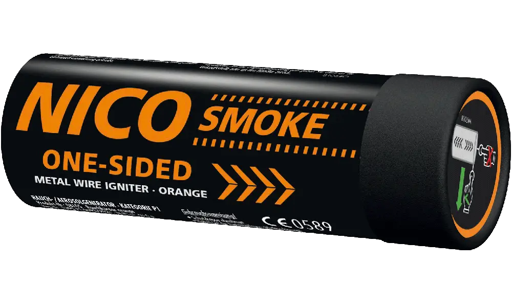 NICO Smoke, 80s, orange 35mm, 2 image model rocketry