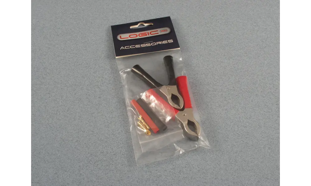Crocodile Clips with 4mm Gold connector, 3 image model rocketry