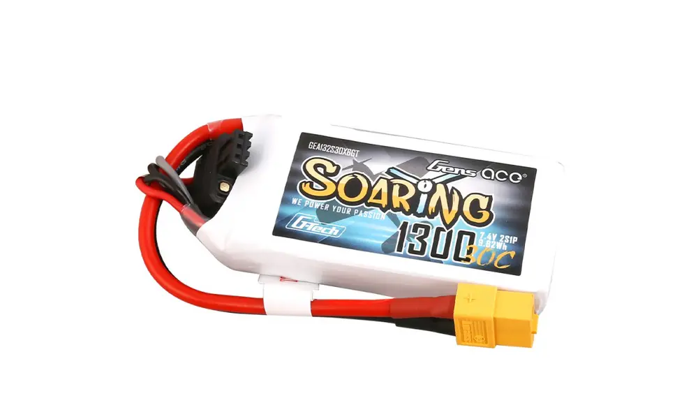 Batería de litio G-Tech 2S 7,4 V 1300 mAh 30 C Soaring con conector XT60, 5 image