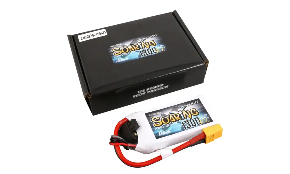 Batería de litio G-Tech 2S 7,4 V 1300 mAh 30 C Soaring con conector XT60, 4 image