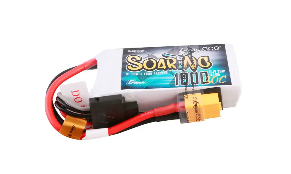 Li-Po G-Tech 3S 11.1V 1000mAh 30C Soaring with XT60, 5 image model rocketry