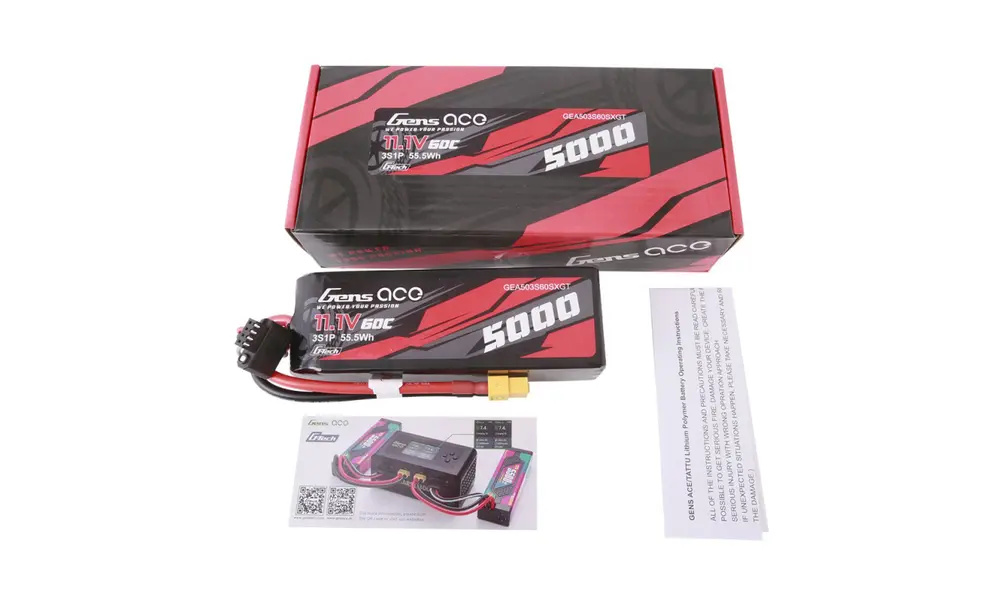 Batería de litio para coche G-Tech 3S 11,1 V 5000 mAh 60 C con XT60 Short, 3 image
