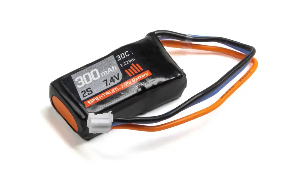 7.4V 300mAh 2S 30C LiPo Battery: PH model rocketry