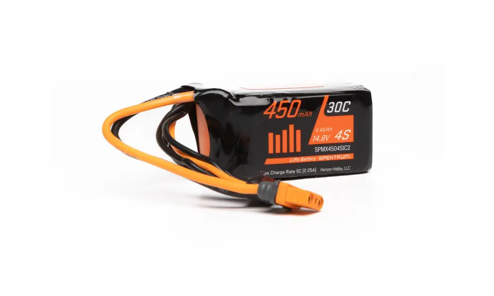 14.8V 450mAh 4S 30C LiPo Battery: IC2 model rocketry