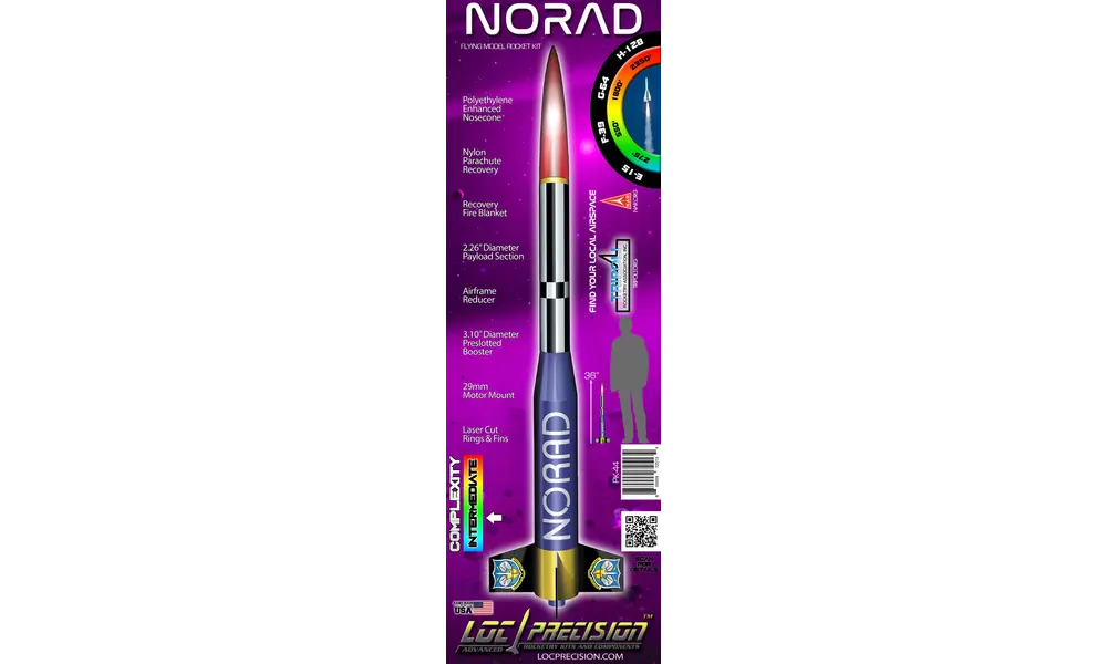 NORAD model rocket kit, 2 image model rocketry