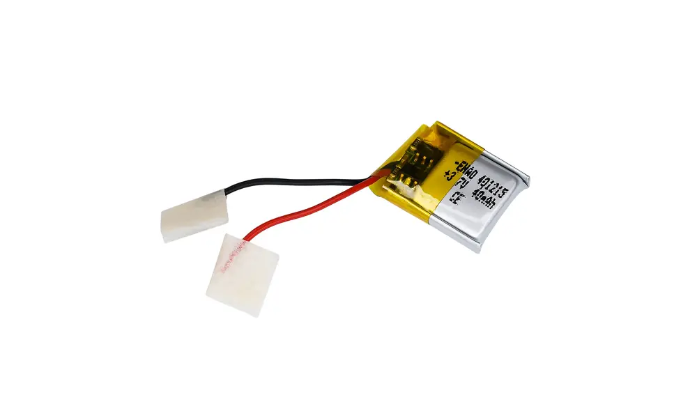 40mAh 1S 3.7v LiPo, bare wires lithium battery model rocketry
