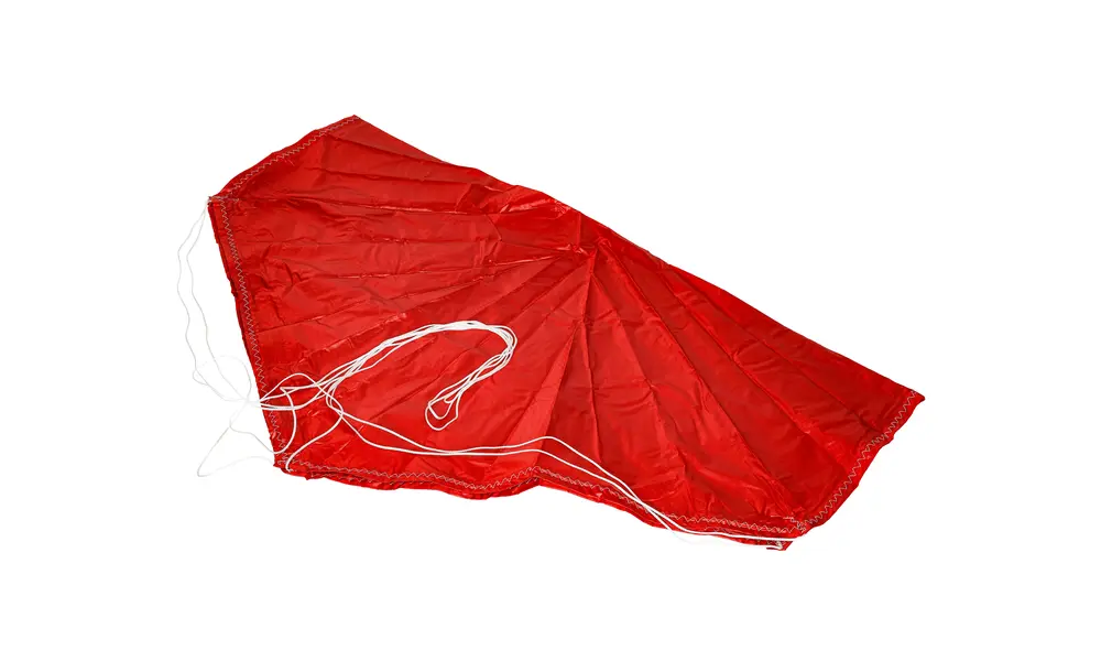 Paracaídas de nailon de 381 mm, 15 pulgadas, color rojo Topflight, fino y de 1,1 oz, Opciones de producto: Molino fino rojo de 15"