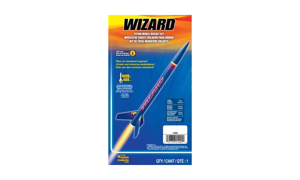 Riptide & Wizard dual pack with 6 motors and building supplies - Ready to fly and constructable rocket kit, 12 image model rocketry
