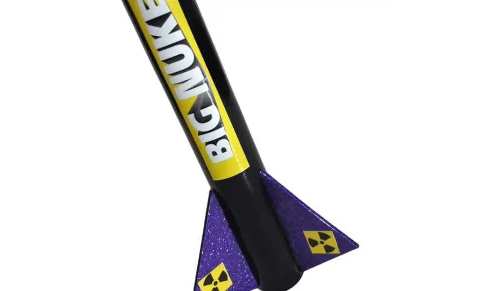 LOC 1 NUKE 25mm / 1" model rocket kit A-D motors, durable entry level rocket with an 18mm motor mount., 4 image model rocketry