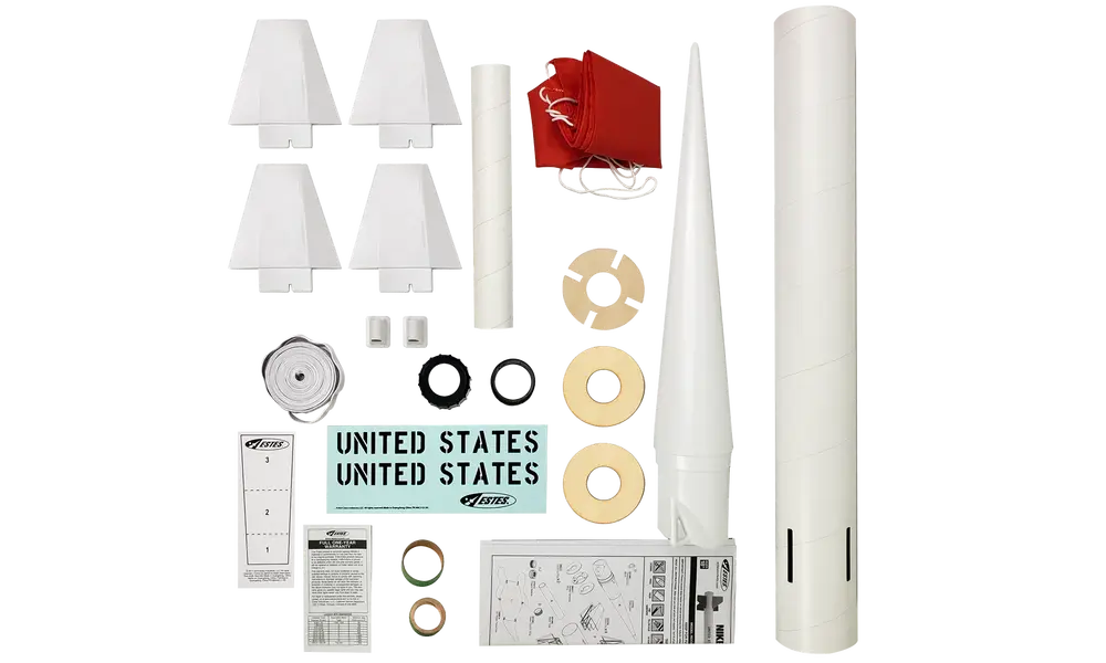 Nike smoke Pro series II model rocket kit, 4 image model rocketry
