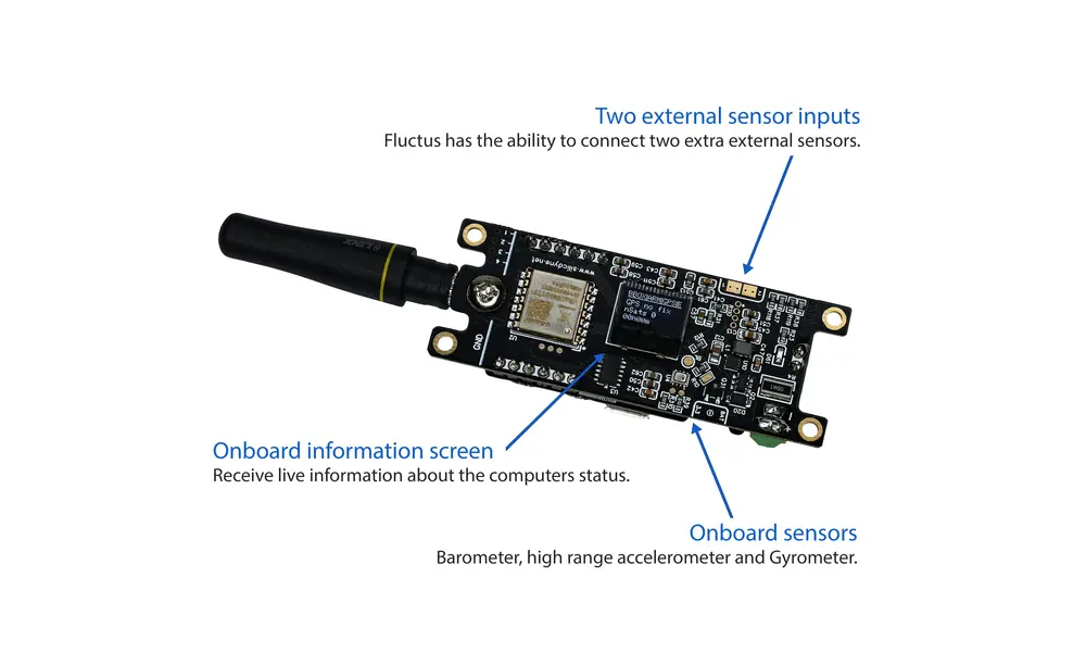 Computadora de vuelo y rastreador Fluctus de repuesto: 3 canales pirotécnicos, 4 salidas digitales, 2 entradas de sensor, opción de servo, modelo de cohete de 868 MHz y 915 MHz, Opciones de producto: Replacement Fluctus flight computer, 3 image
