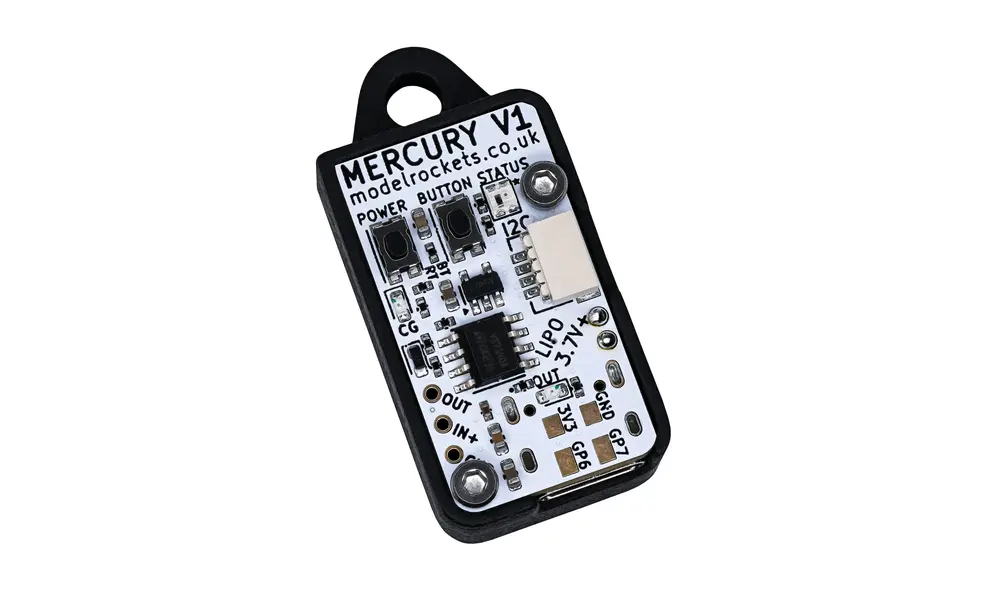 Mercury V1 höjdmätare och flygloggdator, supernoggrann och automatisk uppladdning av flygkartor., Other product options: Mercury V1 Altimeter model rocketry