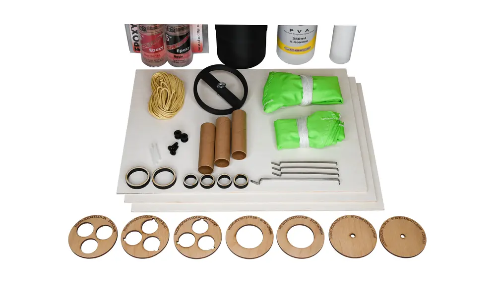 UKROC 2025 Starter kit of bits - BT70 / BT80 with 3x18mm or 1x29mm motor mount options. (25), 17 image model rocketry