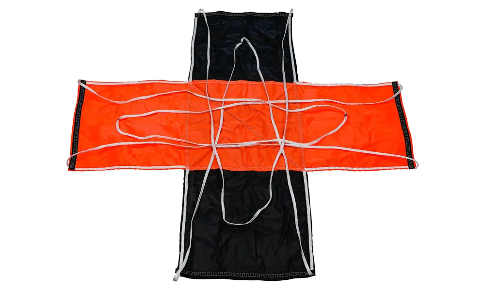 36" (914 mm) verstärkter Toplight-Fallschirm vom Typ Ultra-X (Neonorange/Schwarz), 4 image