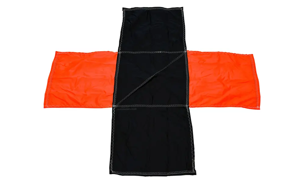 Parachute de vol renforcé de type Ultra-X de 144" (3658 mm) (orange fluo / noir), 3 image