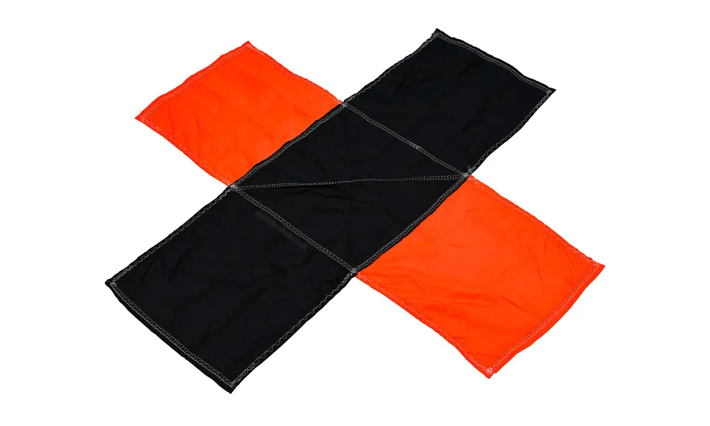 Paracaídas reforzado de tipo Ultra-X de 120" (3048 mm) (naranja neón/negro)