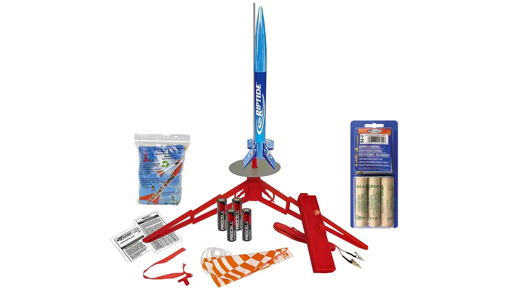 Set de lanzamiento Deluxe Riptide listo para volar: incluye 3 motores, guata y baterías - Estes