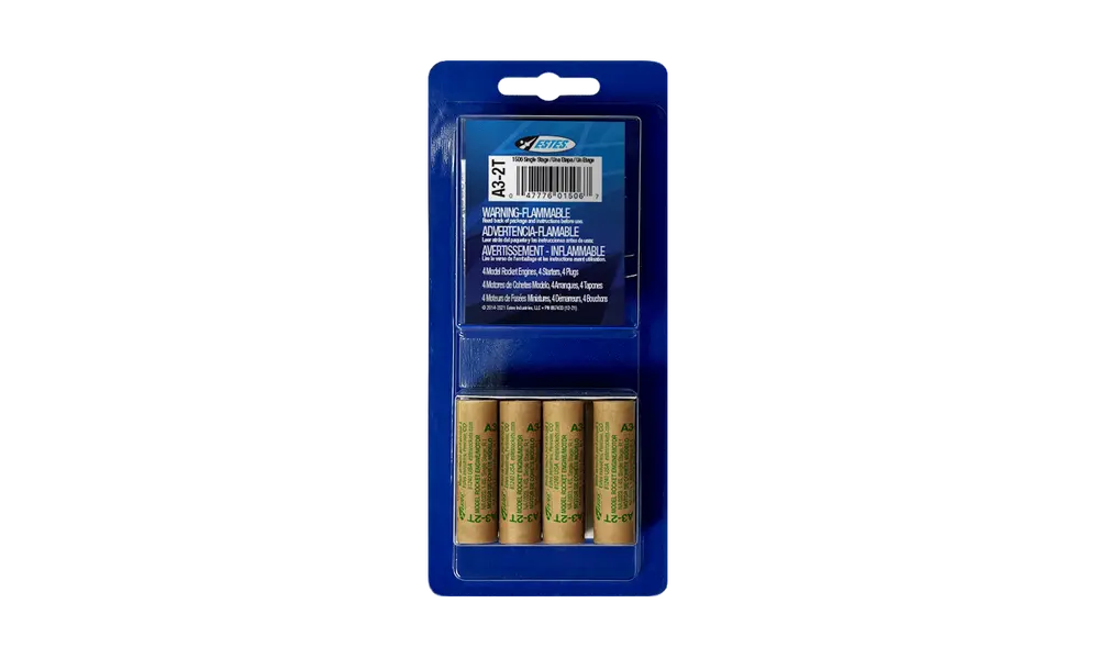 Estes A3-2T -mallin rakettimoottorit (4 kpl) 13 mm moottorit - mini model rocketry