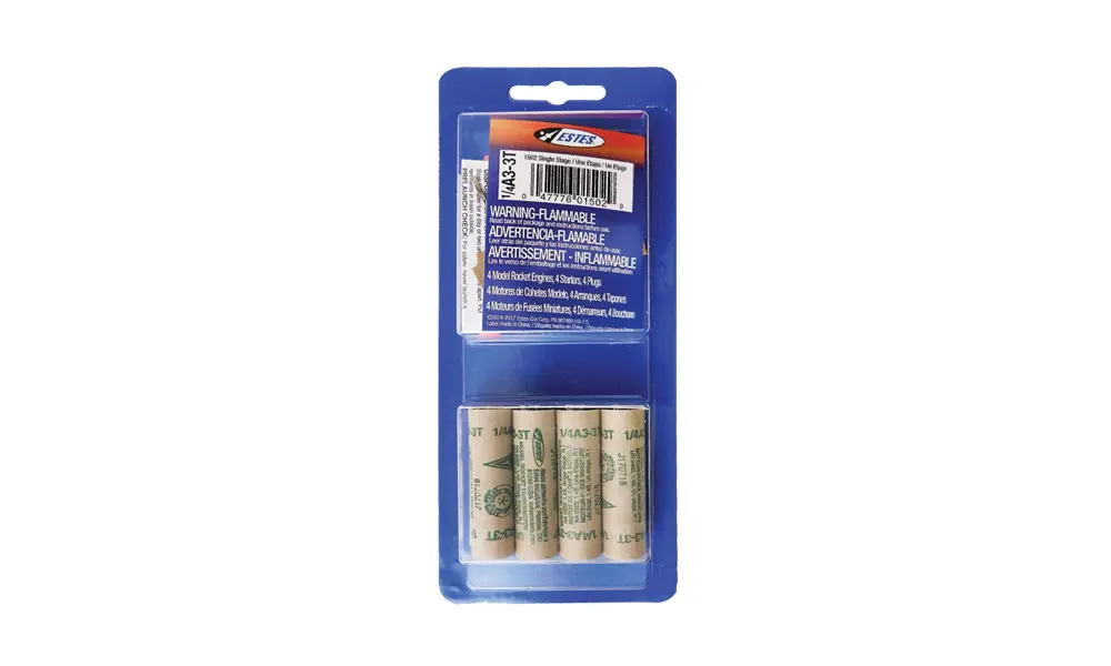 Moteurs de fusée miniatures Estes 1/4A3-3T (pack de 4) 13 mm - mini