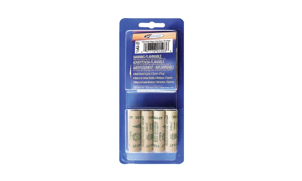 Estes 1/2A3-2T Modellraketenmotoren (4er-Pack) 13-mm-Motoren – Mini