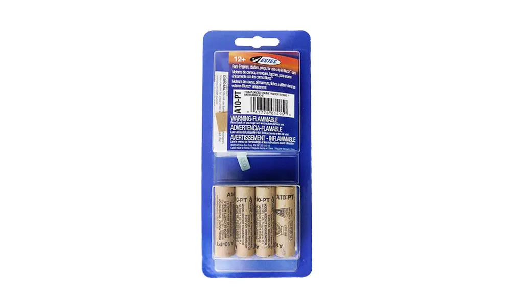 Estes A10-PT model rocket motors (4 pack) 13mm engines - mini - plugged model rocketry