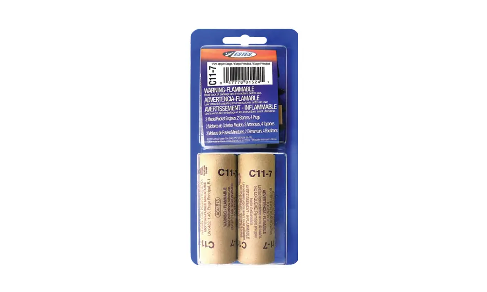 Estes C11-7 model rocket motors (2 pack) 24mm engines model rocketry