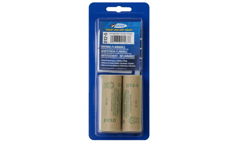 Estes D12-5 model raketmotoren (2 stuks) 24 mm motoren