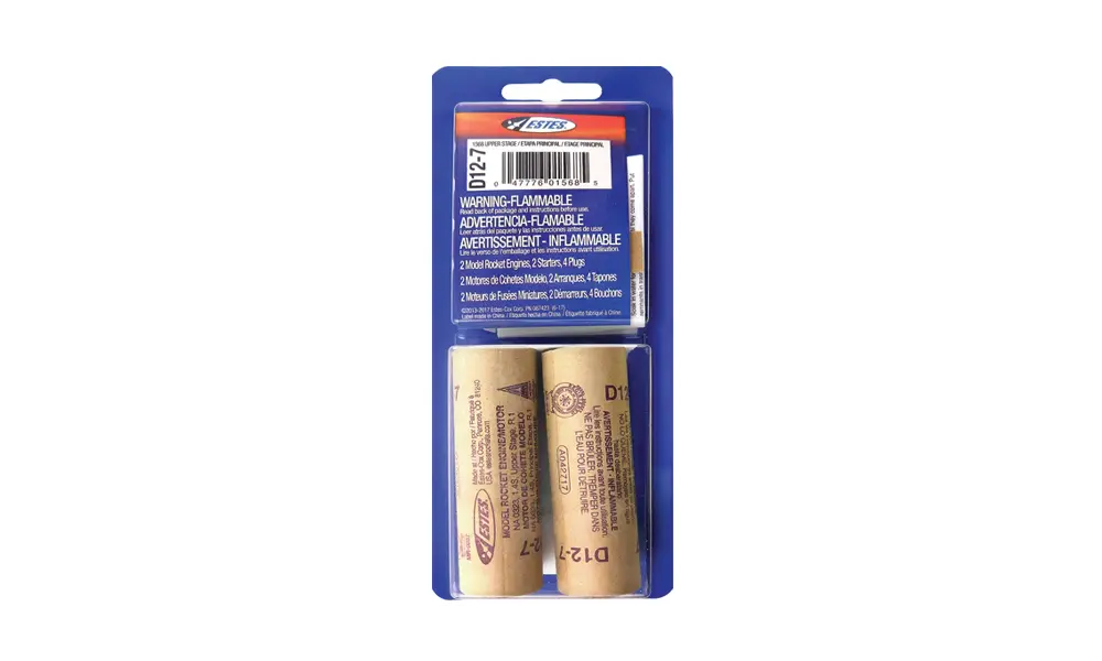 Raketové motory Estes D12-7 (2 balení) 24mm motory