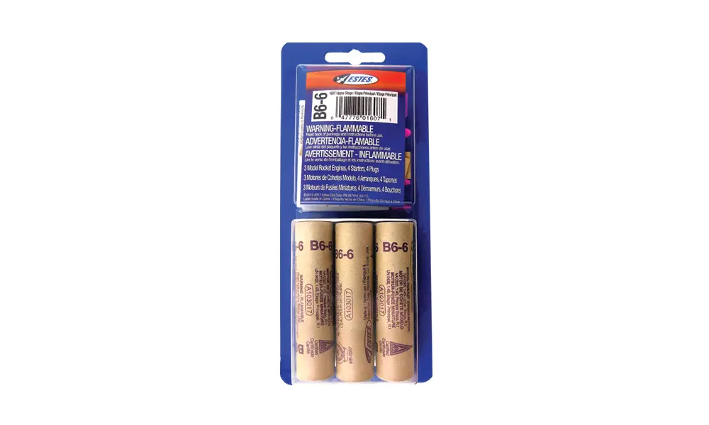 Estes B6-6 model rocket motors (3 pack) 18mm engines model rocketry