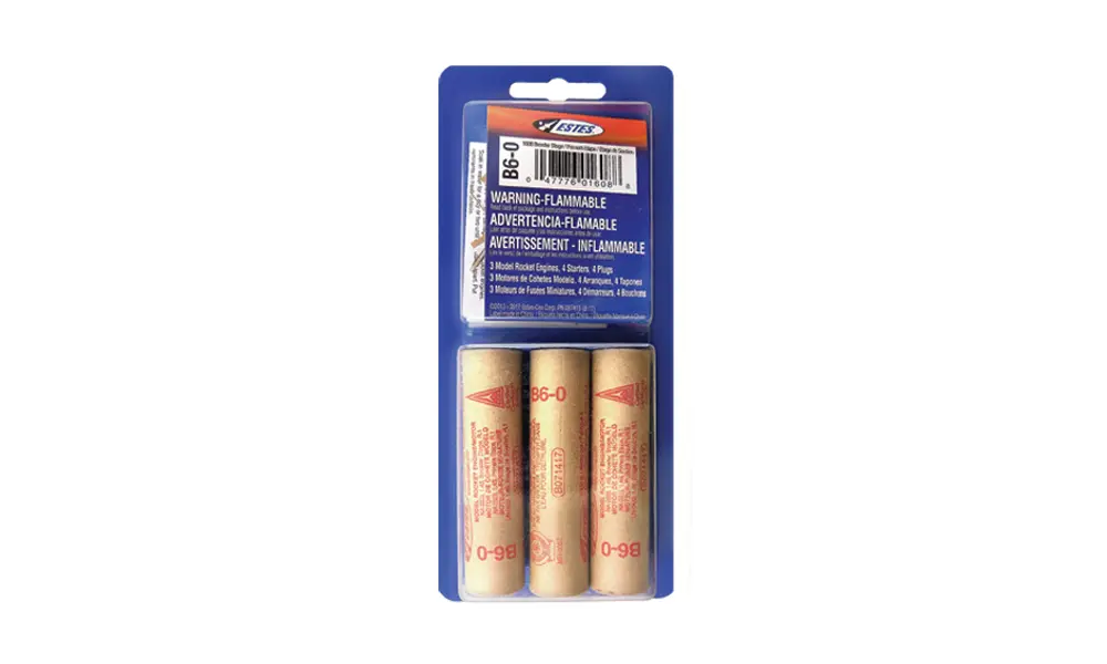 Estes B6-0 model rocket motors (3 pack) 18mm engines - boosters model rocketry