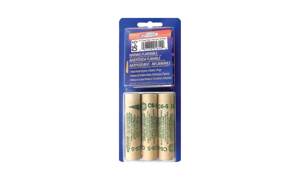 Estes C6-5 -mallin rakettimoottorit (3 kpl) 18 mm:n moottorit model rocketry