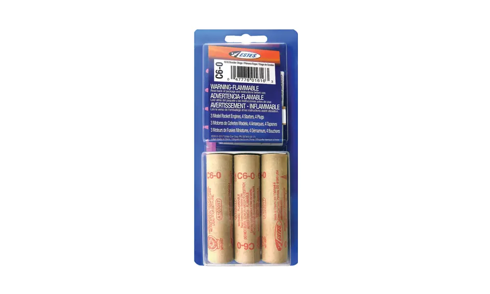Estes C6-0 model rocket motors (3 pack) 18mm engines model rocketry