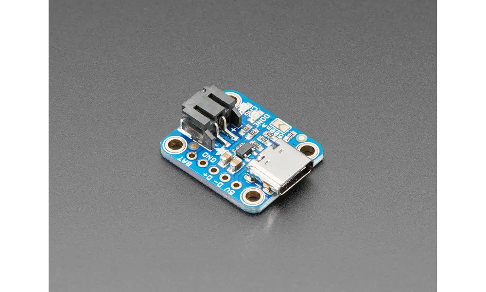 Cargador Micro-Lipo de Adafruit para batería LiPoly con conector USB tipo C
