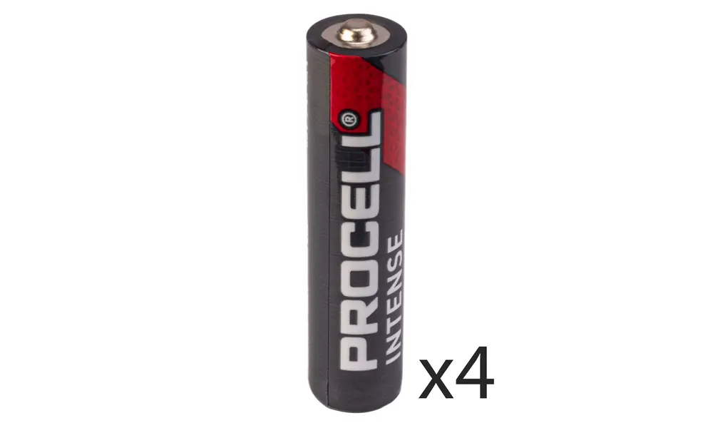 4 piles AAA (1,5 V) Duracell Procell Puissance intense
