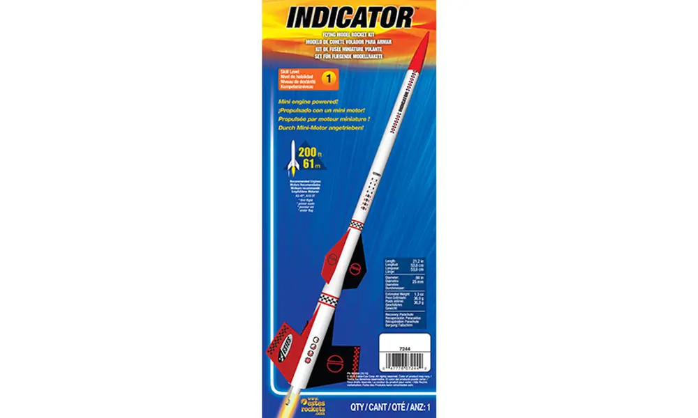 Estes Indicator raketmodellbyggsats - nivå 1, 18 mm montering av minimotorer med multifin-fäste, 2 image model rocketry