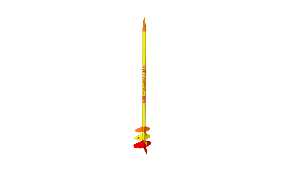 Estes Comanche-3 modelraketbyggesæt - 3-trins, færdighedsniveau 3, kom 1/2 mil højt op! model rocketry