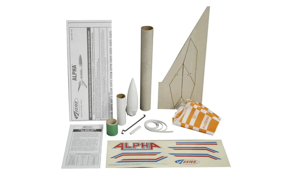12x kit squadra Estes Alpha - Costruisci qui il tuo pacchetto completo - Incolla sulle pinne - Confezione da 12, 3 image
