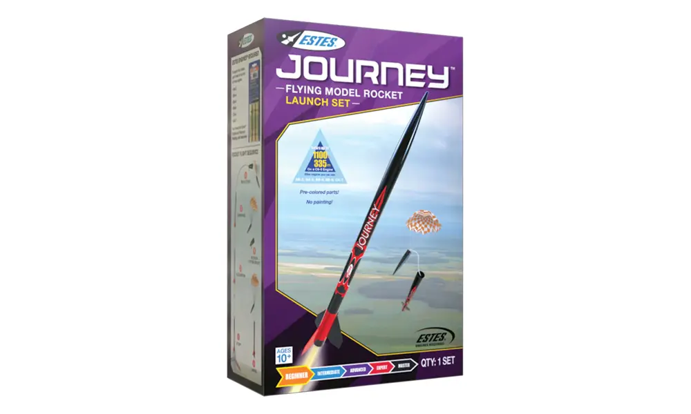 Deluxe Journey Ready to fly launch set - includes 3 motors & wadding - Estes, 9 image model rocketry