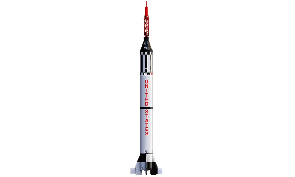 Модель ракети Mercury Redstone - масштаб 1:34, рівень майстерності 3, кріплення двигунів C 18 мм, 2 image model rocketry