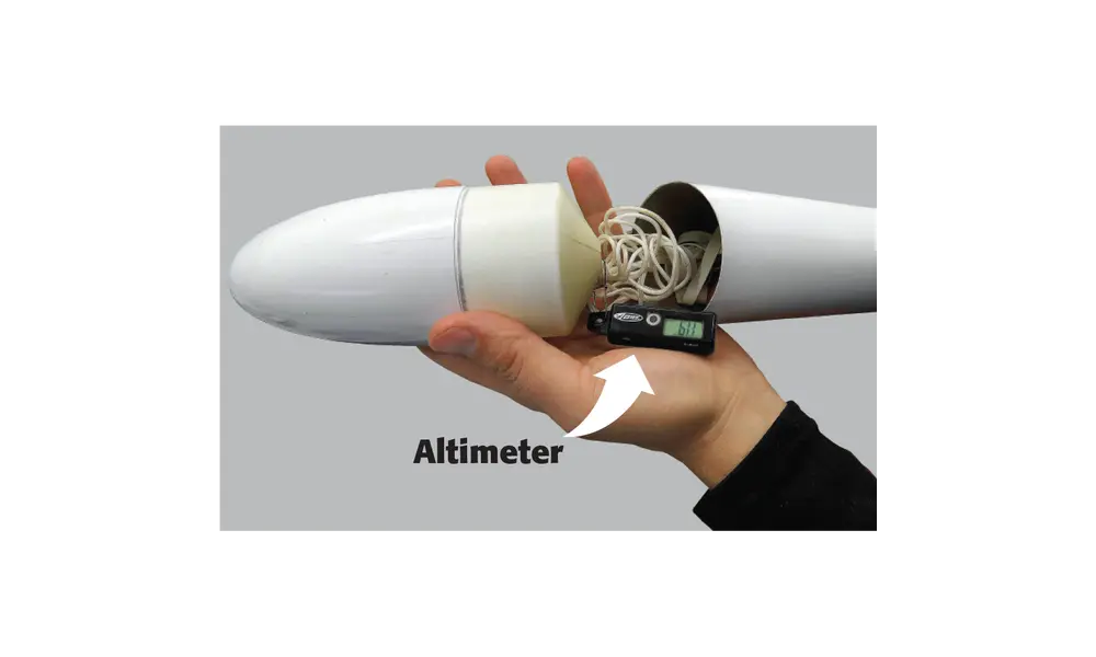 Estes højdemåler op til 3000 m (0-9999 ft), Andre produktmuligheder: Estes højdemåler, 3 image model rocketry