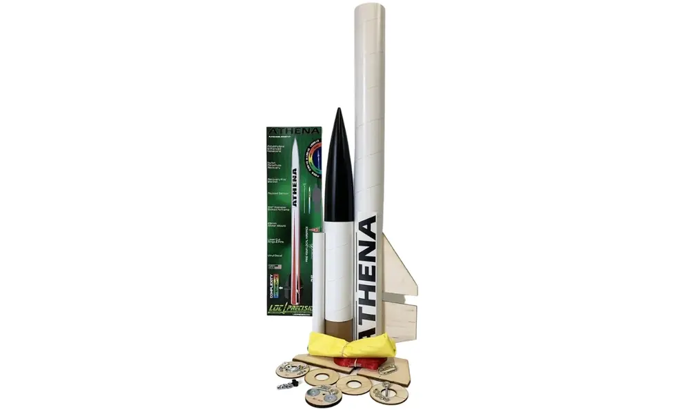 Athena rocket 3.1" 79mm  F-I motors - 29mm - Intermediate model rocket kit, 2 image model rocketry