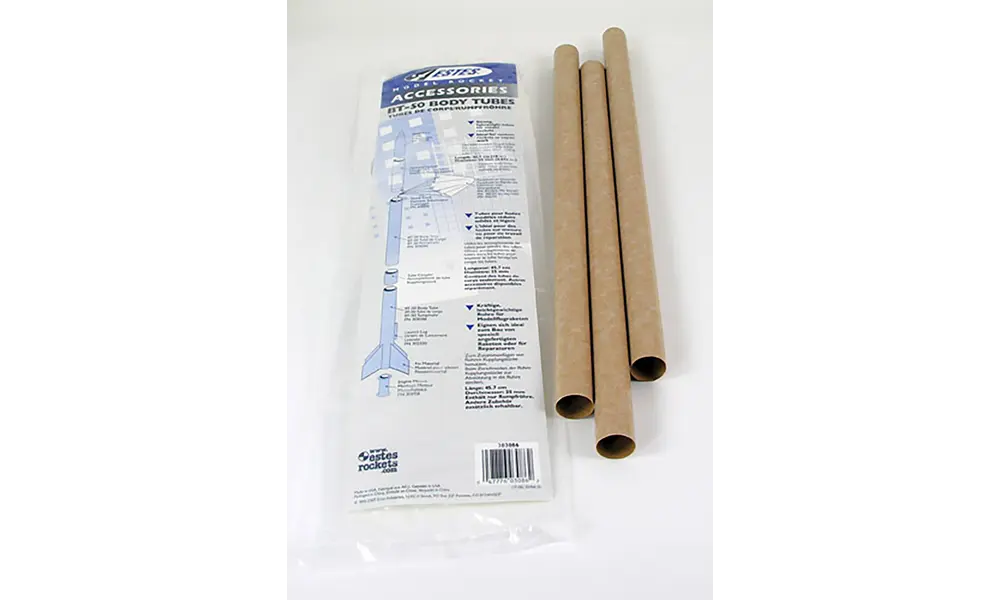 Estes BT-55 Körperrohre (3er-Pack) – 32,6 mm Innendurchmesser – 34 mm Außendurchmesser, Produktoptionen: Estes BT55 32,6/34 mm (3er-Pack)