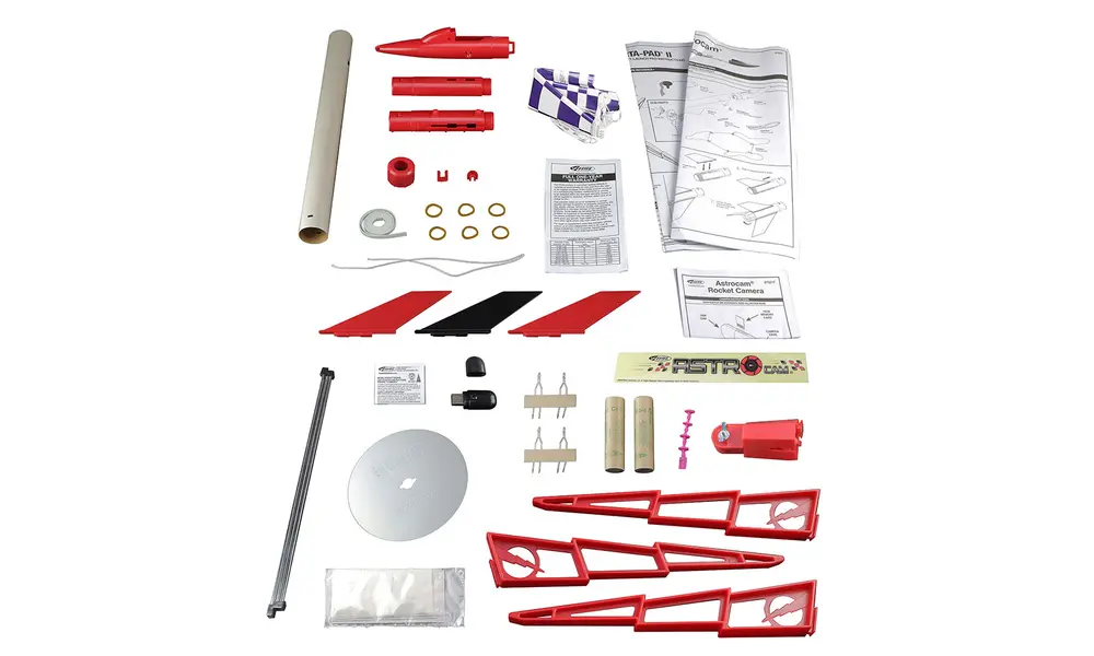 Estes Astrocam-Modellraketen-Starterset – 25-mm-Rakete mit Kamera, 18-mm-A-Motoren, flugbereit, Produktoptionen: Astrocam Rakete - Starterset, 4 image